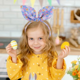 Easter Headband Bunny Ears Hairband Cute Rabbit Carrot Eggs Design Hair Accessories for Women (Bunny, One Size)