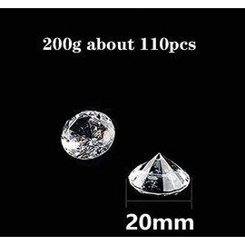 HERZWILD Acrylic Diamond Crystals Transparent Crystal Table Decoration Wedding Decoration (White)