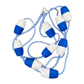 Poolzilla 20ft Swimming Pool Safety Rope and Float Kit Pre-Assembled Shallow End Divider with Stainless Steel Hooks