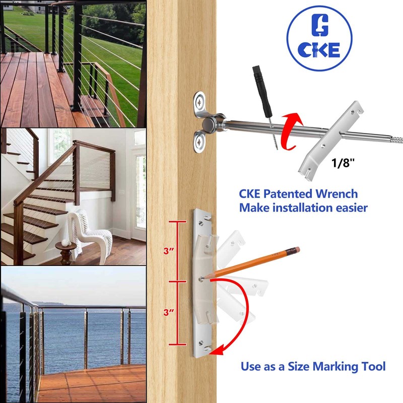 CKE 20 Pair Cable Railing Kit - 1/8" Swage Toggle