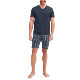 CALIDA Special Men's Short Pyjamas 100% Cotton, Sapphire Blue, 56