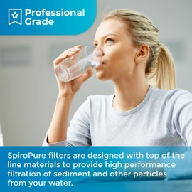 SpiroPure SP-P25-20 20x2.5 25 Micron Spun Melt-Blown Polypropylene Sediment Water Filter Cartridge P25-20 155226-43 (Case of 20)