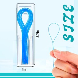 Seewey 1000 Pcs Dental Floss Threaders Deep Clean Floss for Braces, Bridges, and Implants, Multifunctional Nylon Loop Design for Your Teeth, Pack of 20(Blue)