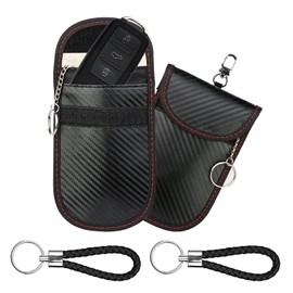Pack of 2 Keyless Go Protection Car Key Case, RFID Blocker Car Key Signal Blocker Bag, Remote Key Shielding Anti-Theft Bag for Keyless Keys