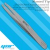 YNR® Classic eyebrow Tweezer Slanted Tip Made in German Stainless