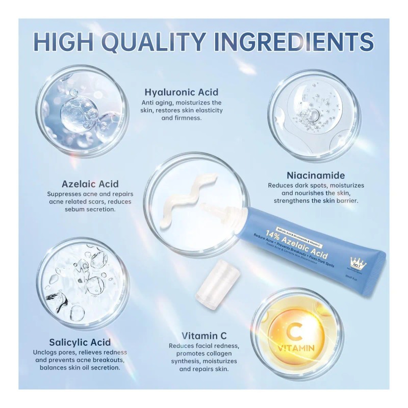 Ácido Azelaico Al 14% De Crema De Acné Para Alivio