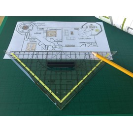 Linex Geometry Triangle Transparent with Removable Handle 22 cm 1 Items