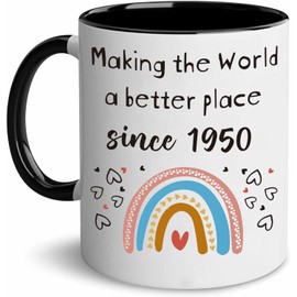 1950 75th Birthday Gifts for Women Men 75th Coffee Mugs 75 Year Old Birthday Gift 1950 75th Gifts Cup for Him Her Friend Mom Dad Sister Brother Aunt Uncle Wife Husband Grandma Coworker (75th, 11oz)