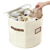 Farafox Round Shoe Organizer - Closet Shoe Basket for Entryway