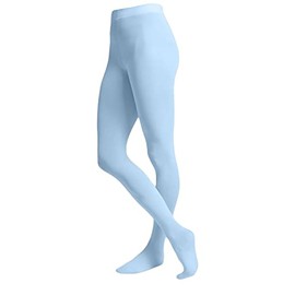 EMEM Apparel Girls' Kids Childerns Solid Colored Opaque Dance Ballet Costume Microfiber Footed Tights Stockings Fashion Light Blue 2-4