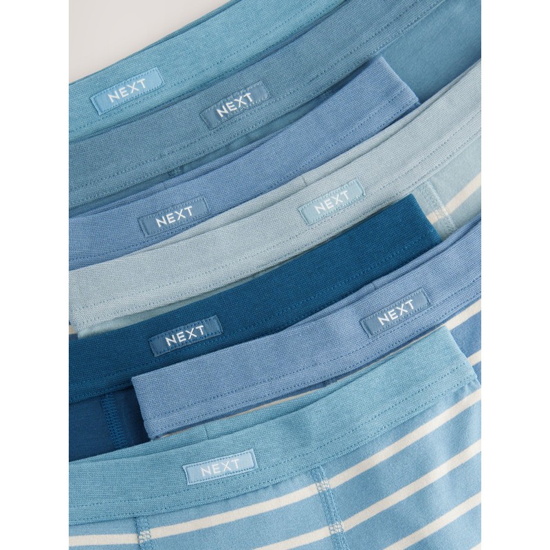 NEXT 7 x Soft Waistband Boxer Shorts, Blue Stripe, 3