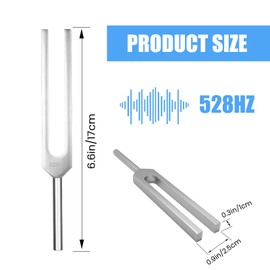Tuning Fork Medical A432 Hz Aluminium Alloy Tuning Fork Set with Cleaning Cloth and Black Storage Bag, Tuning Fork Medical with Mallet Plastic Base for Yoga, Meditation, Musical Instrument, Sound