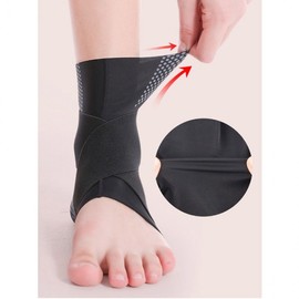 Sports Ankle & Instep Compression Wrap Support Beige XL