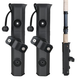 2PCS Pole Mount Fishing Rod Holders for Bike, Fishing Chairs, Cart, Scooter, Motorcycle, ATV & Beach Car Rotatable Fishing Pole Holder with Pole Mount Clamp