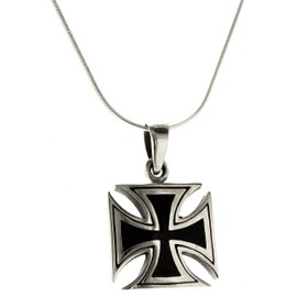 Kiss of Leather EK 925 Sterling Silver Pendant with 1mm Silver Chain of 41-66cm, Sterling Silver