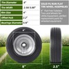 AR-PRO (2-Pack) 8-Inch Solid Wheel Replacement - 2.50-4" Flat Free