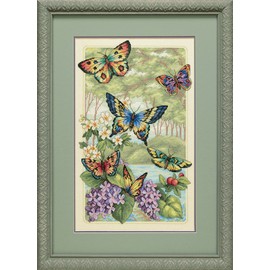 (D35223) - Dimensions Counted X Stitch - Gold, Butterfly Forest