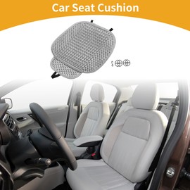 Partuto 1 Pc 50x59cm Universal Car Seat Cushion - for Car Travel Driving Seat Protection Pad Cover Anti-Slip - Ice Silk Gray