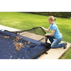 Blue Wave BWC564 20-ft x 40-ft Rectangular Leaf Net In Ground Pool Cover,Black