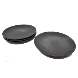 Threshold Stoneware Dinnerware Plates Set Of Four Ardencroft Gray