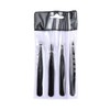 4-Piece Eyebrow Tweezers Set - Professional Stainless Steel Oblique Pointed