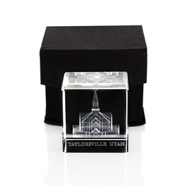 Lifebeats Crystal Cube Desk Decor by Ringmasters | LDS Temple Paper Weights for Office Desk | Christian Home Decor, (Taylorsville Utah)