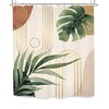 Glawry Boho Sage Green Shower Curtain 60Wx72L Inches, Abstract Bohemian