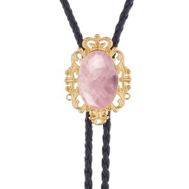 GelConnie Bolo Tie for Women Cowboy Necklace for Men Bolo Tie Pink Turquoise Celtic Bola Bolo Tie Wedding Necklace for Men Western Cowboy Necktie