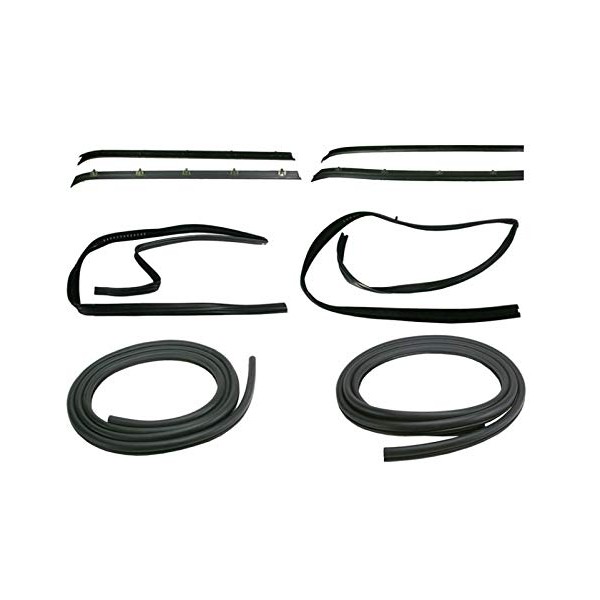 Front Door Window Run Sweep Felts Weatherstrip Seals Kit Set