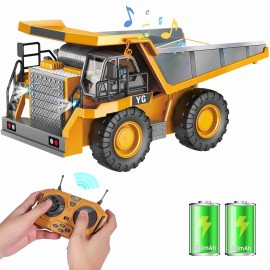 9 Channel Portable Dump Truck Toy Double Battery Remote Control Dump Truck WJS