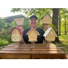 GAW Nature Wood Chalet Style Carpenter Bee Traps for Outdoors,