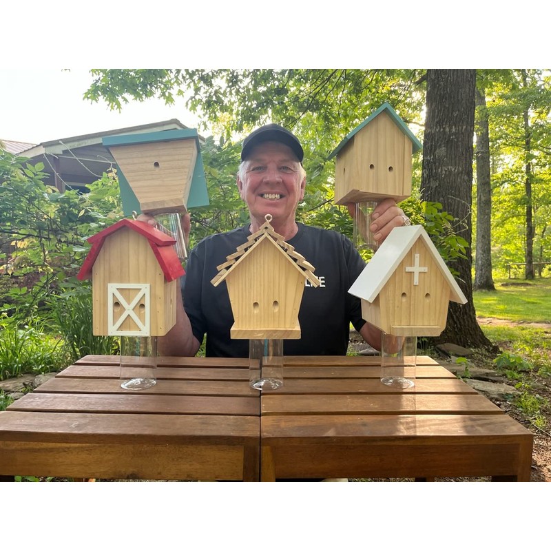 GAW Nature Wood Chalet Style Carpenter Bee Traps for Outdoors,