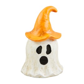 Mud Pie Witch Lantern, Orange Ghost, 3.75" x 6.75"
