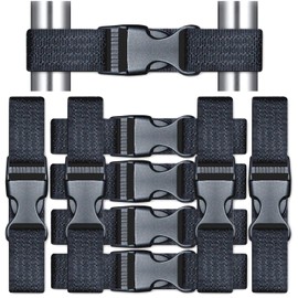 Coosin Baby Safety LocksHandles Child Safety Locks Simple Installation Home Safety Strap Locks Fit Closed Handle Cabinetsoven Double Open The Door Refrigerator Kitchen Door ECT. (8 Pack Black)