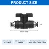 sourcing map 1/4" OD Ball Valve Push Quick Connect Pneumatic