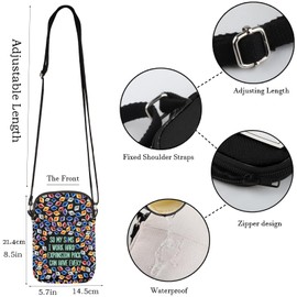 WCGXKO Video Game Gift Game Gift Funny Gaming Zipper Messenger Bag Gamer Messenger Bag (I WORK HARD CR)