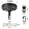 haultop 5.12 Inch Light Canopy Kit, Iron Ceiling Canopy Kit