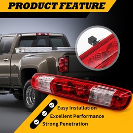 Jecoupoon 3rd Third Brake Light Cargo Lamp High Mount Stop Light Halogen 25890530 Compatible with Silverado 1500 2500HD 3500HD 2007-2013 Lamp
