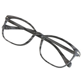 VisionGlobal Blue Light Blocking Glasses for Women/Men, Anti Eyestrain, Computer Reading, TV Glasses, Stylish Square Frame, Anti Glare (Wood, +2.75 Magnification)