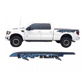 Avery Dennison 2-Ford Raptor SVT F150 Distressed Flag Bedside Vinyl Graphics Decals Avery BLUE