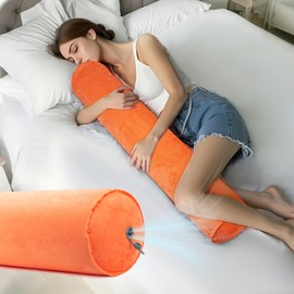 ONTYZZ Side Sleeper Pillow Inflatable Body Pillow Adult Children Pillow Side Sleeper Comfort Pillow for Hugging Sleeping Back Neck Positioning Pillow 120 x 20 cm