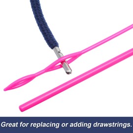 Drawstring Cords Replacement Drawstrings with Easy Threader for Sweatpants Shorts Pants Jackets Coats (Grey, Navy Blue)