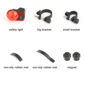 LICHIFIT Cycling Warning Light - Bicycle Wheel Fork Magnetic Induction Safety Tail Light