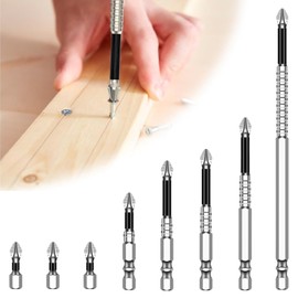 High-Magnetic Screwdriver Drill Bit Set, Strong Magnetic Durability, Anti-Slip Magnetic Screwdriver Bits, 8pcs Alloy Steel Kit for DIY Projects and Professional Repair