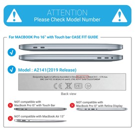 IBENZER Compatible with MacBook Pro 16 Inch Case A2141 Release 2020 2019, Hard Shell Case with Keyboard Cover & Type C Adapter for Old Version Mac Pro 16’’, Lavender Gray, T16-LVGY+1TC