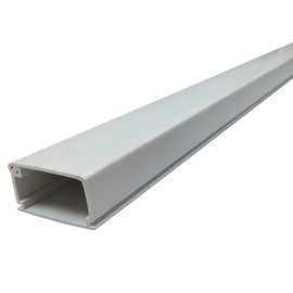 Electriduct (LG1) Large Latching Surface Cable Raceway Wall Wire Concealer and Cord Manager - (5 x 58 Inch Sticks = 24FT) - White