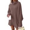 LILLUSORY Womens Turtleneck Oversized Long Sweater Dress 2025 Plus Size