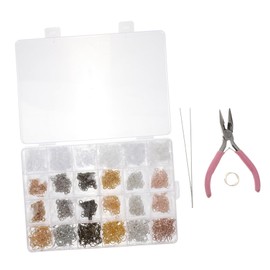 Operitacx DIY Earring Making Set with Earring Hooks and Findings Complete Jewelry Supplies for Unique Creations for Beginners and Professionals Convenient Storage Included