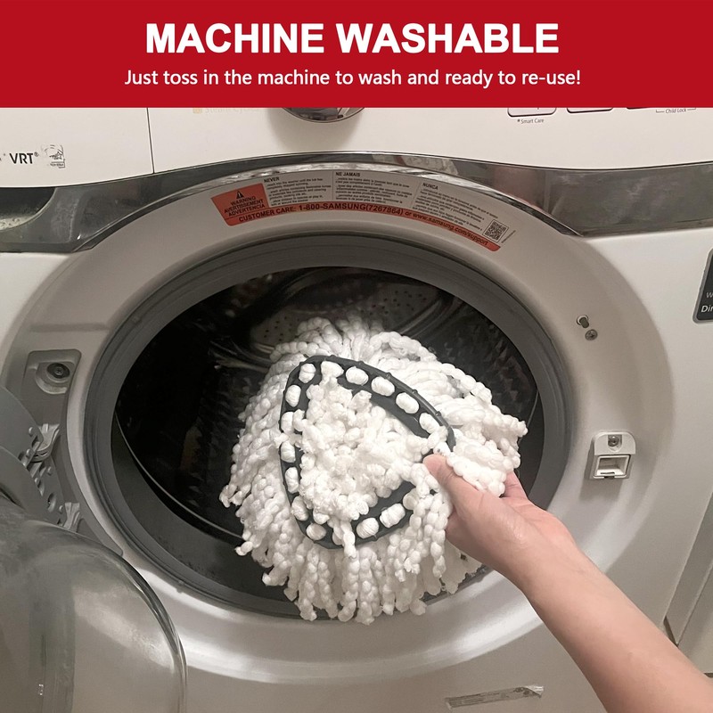 2 Pack Mop Replacement Heads for O-Cedar Spin Mop, Microfiber