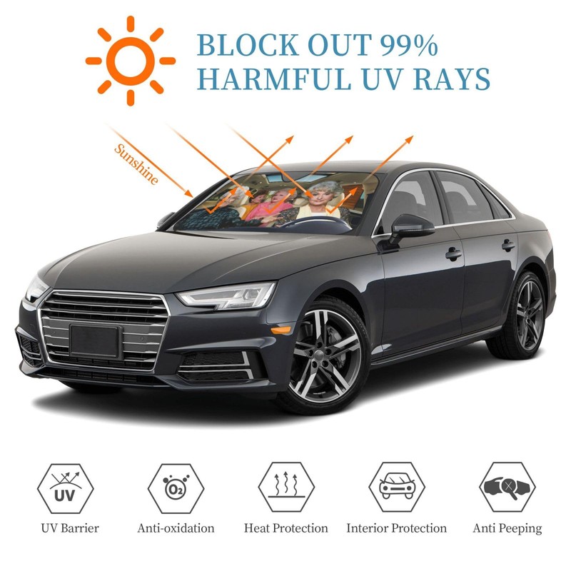 Funny Windshield Sun Shade Foldable Sunshade for Car Windshield Covers